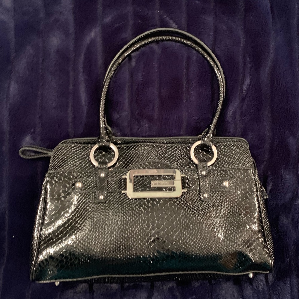 Black snake embossed Guess bag